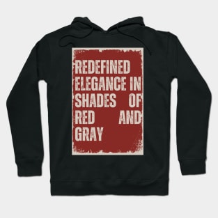 Redefined Elegance in Shades of Red and Gray Hoodie